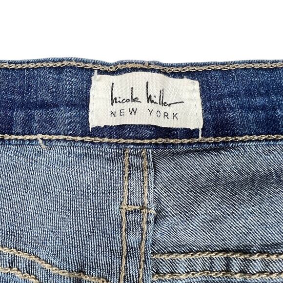 NICOLE MILLER NEW YORK Womens 12 Soho High Rise Ankle Slim Distressed Jeans - Picture 10 of 13